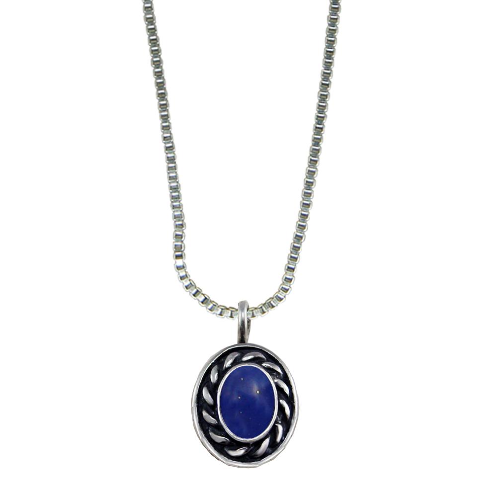 Sterling Silver Little Lapis Lazuli Pendant Necklace